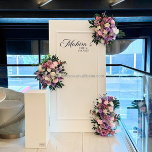 Wedding arch frame stand wall groovy arch fondale ripple arch stage background - Product Image 3