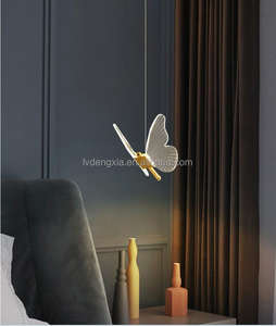 Lámpara Colgante de Lujo con Mariposas de Acrílico, Candelabros de Techo <span class=keywords><strong>y</strong></span> Lámparas Suspendidas para Cocina, Bar <span class=keywords><strong>y</strong></span> Decoración del Hogar - Product Image 5