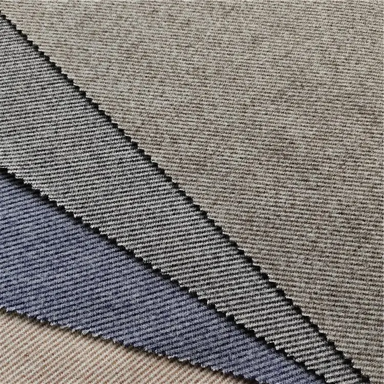 China factory design brushed twill fabric poly tweed wool fabric for suit coat jacket garment