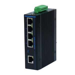 สวิตช์อีเธอร์เน็ตอุตสาหกรรม 5 พอร์ต 10 100Mbps สวิตช์เครือข่ายแบบราง DIN อินพุต DC สำหรับตู้ควบคุม - Product Image 1
