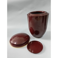 Urne à cendres de couleur Bordeaux avec ceinture dorée pour cendres humaines, réservée en plastique ABS et poignées de cercueil