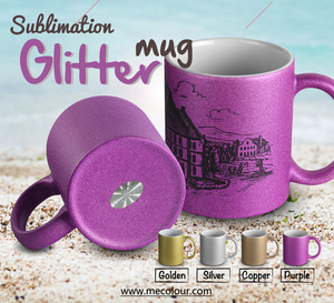 De 11oz sublimación de cerámica brillo taza dorado plata cobre púrpura - Product Image 6