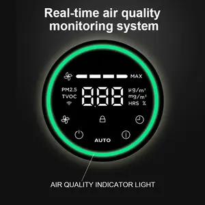 Purificateur d'air à fonction de ventilateur d'aromathérapie avec lampe UV, application intelligente Wifi