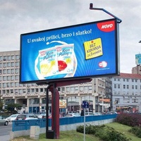 Layar Video HD Full Color TV untuk Luar Ruangan, Video Wall Besar, Layar Tampilan Signage LED Komersial