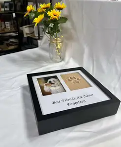 3D Shadow Box cornice per animali domestici scatola per esposizione in legno per animali domestici cornice in legno nero con vetro o vetro acrilico per display da parete e da tavolo