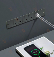 Prise de courant britannique encastrée dans le bureau avec 2 ports USB/armoire de canapé de bureau prise USB de bureau montée cachée