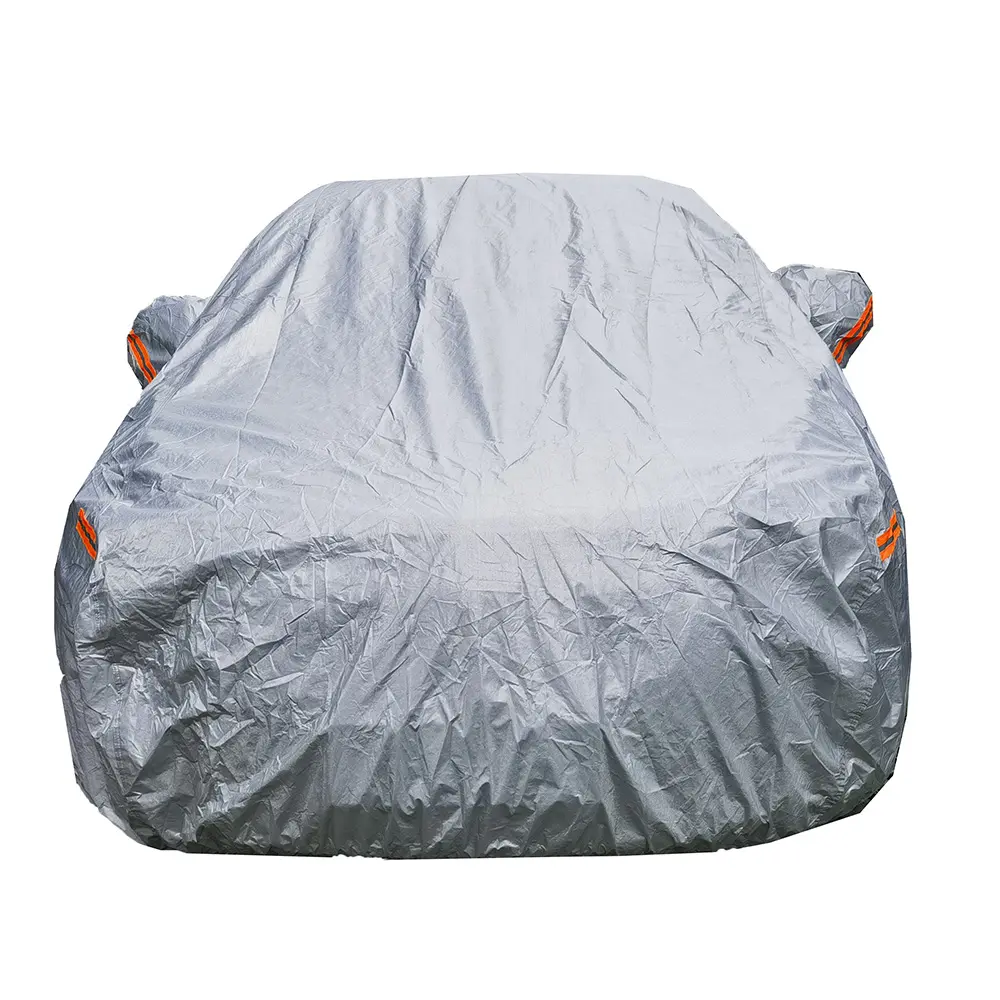 6 layers Universal Fit for Sedan Outdoor Full Car Cover Rain Sun UV Protection with Zipper Door Car Cover waterproof
