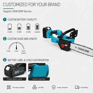 <span class=keywords><strong>Motosierra</strong></span> Eléctrica Inalámbrica de <span class=keywords><strong>16</strong></span> <span class=keywords><strong>Pulgadas</strong></span>, 20V MAX, Batería de Litio, <span class=keywords><strong>Motosierra</strong></span> sin Escobillas para Podar Árboles y Cortar Madera, OEM ODM - Product Image 3