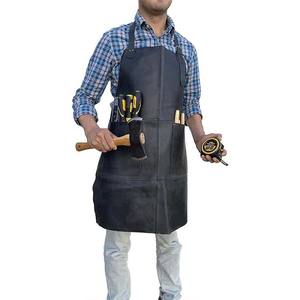 Venta en línea del fabricante superior, delantales de babero de soldadura de último diseño hechos por profesionales en todos los tamaños hechos de uso de limpieza de cuero - Product Image 2