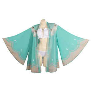 Genshin Impact Venti Cosplay Costume 3 Pieces Swimsuit <strong>Swimwear</strong> and Cover-up <strong>Anime</strong> <strong>Swimwear</strong> Sexy Swim Bathing Suit