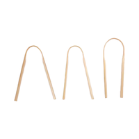 Kit complet de nettoyage interdentaire et de grattoir lingual portable en paille de blé et bambou, écologique, antidérapant, en forme de U – Vente chaude