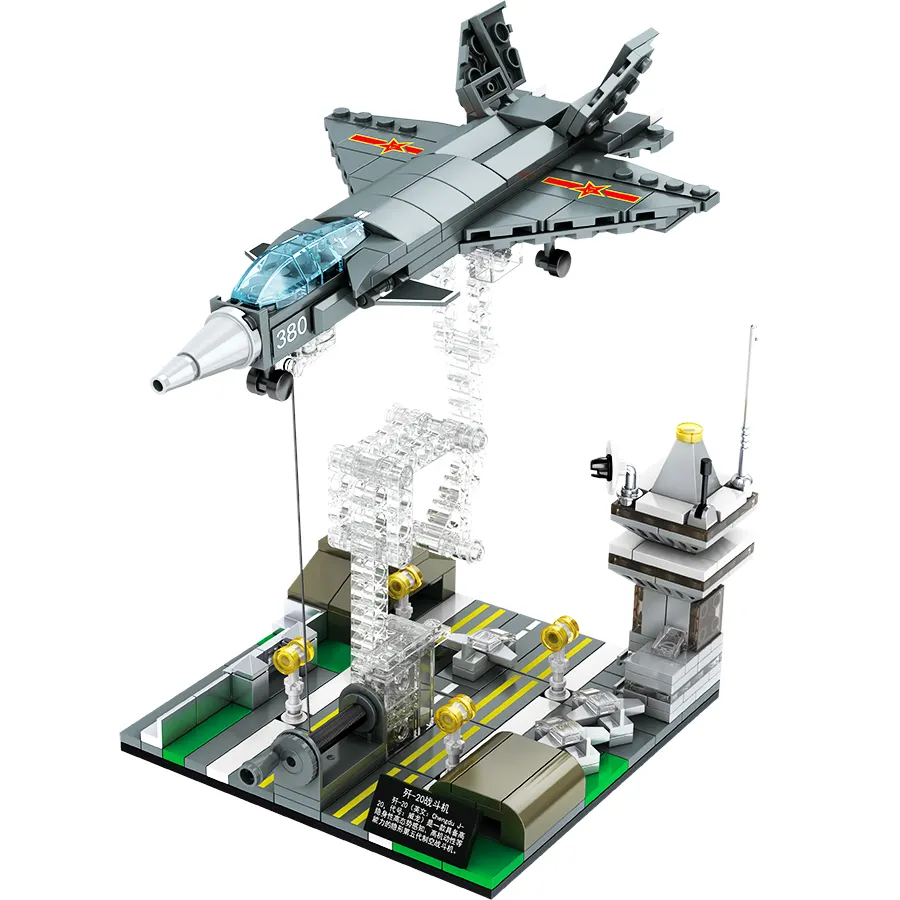 WOMA TOYS Retail Helicopter Home Decor Student Tensional integrity sculpture Stealth fighter 3D model building bricks blocks