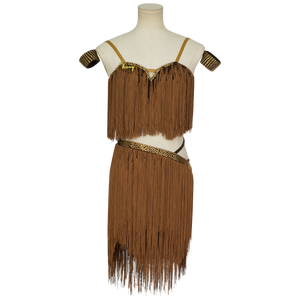 Costume de danse latine professionnel Vennystyle - Tenue de scène haut de gamme à franges pour filles et adultes - Product Image 1