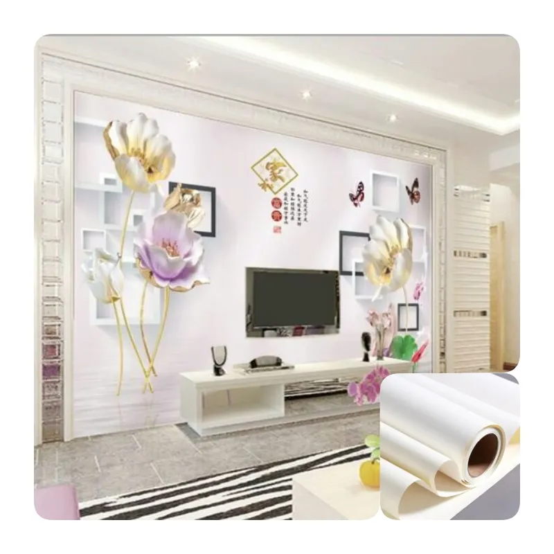 Panneau 3D de décoration en PVC personnalisé de haute qualité pour le papier peint intérieur de la maison pour la décoration murale de fond de télévision