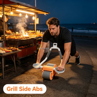 Rouleau abdominal pour adultes, brûleur de graisse, à rebond automatique, outil de fitness à domicile pour l'entraînement abdominal et le remodelage de la taille