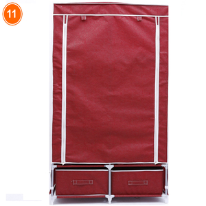 QIDA Large Cloth <strong>Wardrobe</strong> Cabinet Fabric Portable <strong>Canvas</strong> Modern Bedroom Sliding Closet <strong>Wardrobe</strong> - Product Image 5