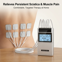 Appareil TENS rechargeable pour soulager la sciatique chronique, 15 modes multiples, 4 canaux, électrodes auto-adhésives, soulagement de la douleur