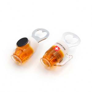 Imán Decorativo Único para Refrigerador de Bar en Casa, Imán de Resina 3D para Refrigerador con Diseño de Botella de Cerveza, Abrebotellas - Product Image 3