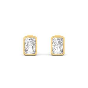 Pendientes Solitarios Blaze de Moda con Diamante Cultivado en Laboratorio CVD de 0.66ct, Chapados en Oro de 10K, Diseño Radiante y Brillante, Regalo de Joyería Elegante para Mujer - Product Image 5