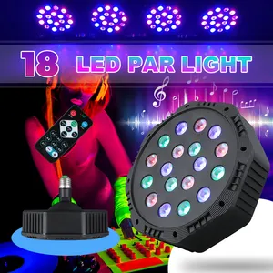 Popular Party Decorations RGB 18 Led Par Light With Bluetooth Speaker For Dj Disco Stage Bars Clubs Weddings Parties Holidays