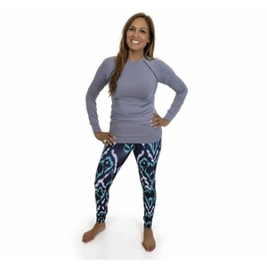 Leggings da donna a figura intera in bambù Yoga Design a Zig Zag S/M/L traspirante traspirante anti-umidità anallergico per Sport Fitness - Product Image 2