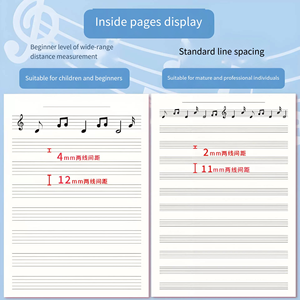 Cuaderno de práctica de música de 16K con espacios amplios para piano, guitarra y estudiantes de música, con contenido de teoría musical - Product Image 5