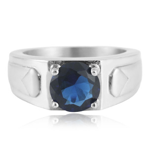 yunnique Women's Geometric Sapphire <b>Ring</b> Prong Setting Stainless Steel Fashion Jewelry Gift - Product Image 1