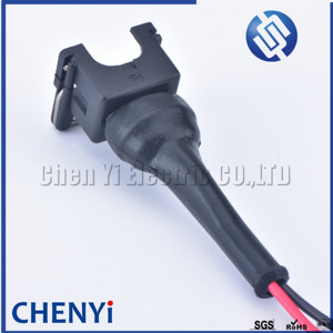 Conector automático de 2 pines Junior Power (mini temporizador), conector impermeable automático para inyector de combustible EFI con Bota de goma con cable - Product Image 4