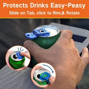 Abridor de latas fácil y protector de bebidas 2025: Cubierta completa, abridor manual de latas de refresco y cerveza, tapa de plástico para bebidas. - Product Image 3