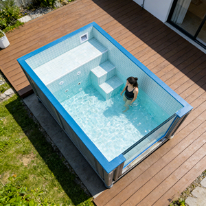 Piscina de inmersión fría enterrada con estructura de fibra de vidrio, spa modular y piscina infantil para diversión acuática - Product Image 1