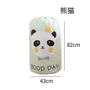 Cartoon Animal Quilt Storage Bag Round Drawstring Clothing Organizer Bag For Home Use - Product Image 6