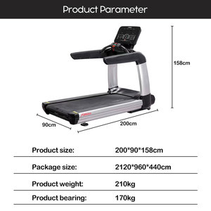 High Quality Black Commercial Fitness Equipment <strong>Tredmill</strong> for Bodybuilding With Led Screen - Product Image 3