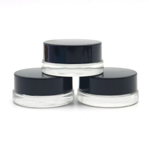 Envase hermético redondo personalizado de perfil bajo, 5ml, 7ml, a prueba de olores, tarro concentrado de vidrio de cera gruesa <span class=keywords><strong>con</strong></span> tapas de aluminio - Product Image 5