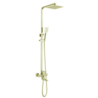 Ensemble de douche pluie en acier inoxydable 304, mitigeur de douche brossé, ensemble de robinetterie de douche pluie 3 fonctions
