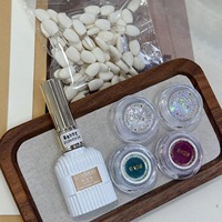 Poudre Magique Effet Miroir pour Ongles – Kit 35 Couleurs – Vernis à Ongles Waterproof Longue Durée Effet Ciel Étoilé – Colle pour Ongles Opale Aurore – Nail Art