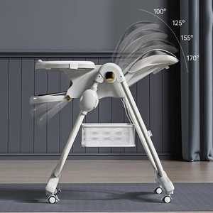 Multi-function Baby Products High Chair Baby Feeding Adjustable Dining Chair Baby High Chair with Feeding Tray for <strong>Newborns</strong> - Product Image 4