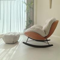 Sillón Reclinable de Estilo Chino Antiguo con Tela de Cáscara de Huevo, Sillón Individual para Sala de Estar, Sofá Relajante