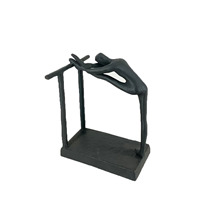 Ensemble d'entretoises en fonte, figurines de danseuses abstraites, robustes, pour la maison, le bureau et la décoration d'étagère
