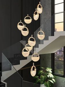 Lampu Gantung Kamar Tidur Klasik Bentuk Bulat Chandalire Modern Nordik Lampu Akrilik Gantung Dalam Ruangan untuk Restoran - Product Image 6