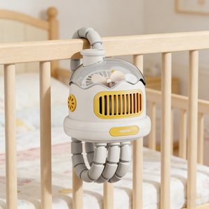 Octopus Shaped Baby Fan USB Powered Portable <b>Stroller</b> Clip For Infant Car Seat - Product Image 1