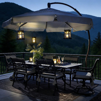 Solar Aufladbare TÜV-Zertifizierte 1000 Lumen 3500K Warmweiße IP54 Hängelaterne Outdoor Kerzen-Effekt Licht Gartenleuchte