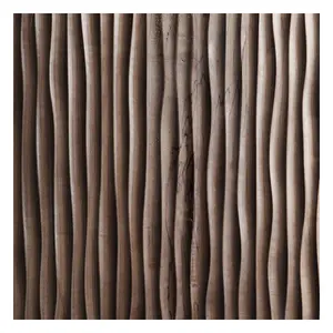 Luxury Rattan Texture Solid Wood Board Cladding Outdoor Wall Panel for Exterior Siding Sheets