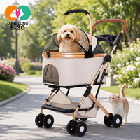 Poussette pliable pour animaux de compagnie à une touche, panier séparable, sac de transport pour petits et moyens chiens et chats, poussette portable pour promenades en extérieur, accessoires pour animaux de compagnie