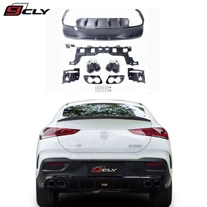 CLY-difusor trasero para coche, para <span class=keywords><strong>Mercedes</strong></span> <span class=keywords><strong>GLE</strong></span> Coupe W167 C167, cambio a GLE53 AMG, parachoques, tubo de escape, puntas de labios traseros, 2021, <span class=keywords><strong>2022</strong></span> - Product Image 1