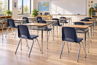 Meubles scolaires Dingjia modernes et réglables, table et chaises pour étudiants, cadre en métal, étagère à livres, salle de classe, centre commercial, hôtel, vente en gros, logo personnalisé
