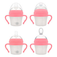 Biberón de alimentación para bebés PPSU sin BPA, taza de leche, pezones de silicona de grado alimenticio, biberones de lactancia con patrón de dibujos animados para bebés
