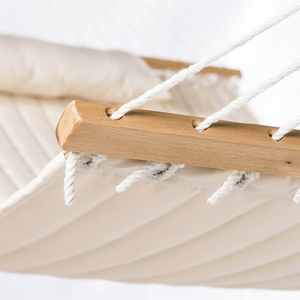 Natural Color for Sale 55" Double Quilted Fabric <strong>Hammock</strong> <strong>Swing</strong> With Pillow - Product Image 4