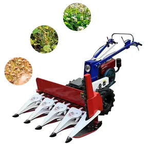 Multifunctional High Efficiency Mini Farm walk-behind Harvester Reaper for Rice and Wheat agricultural machinery equipment