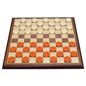 Set di <span class=keywords><strong>Dama</strong></span> Internazionale 10x10 in Legno Massello Premium, Gioco da Tavolo per Bambini e Adulti, Ideale per l'Insegnamento e l'Allenamento Scolastico - Product Image 1