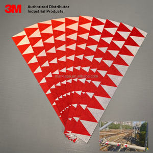 Film Scotchlite 3M 680, ruban réfléchissant 3M, ruban réfléchissant blanc et rouge 3M, découpe à la forme, sécurité du transport, autocollant réfléchissant 3M - Product Image 1